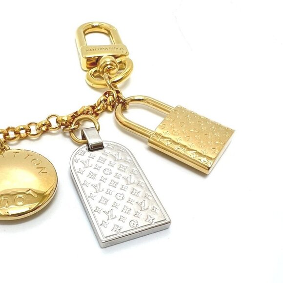 LOUIS VUITTON M01314 Chain-nanogram Icon Key ring Key Holder Bag Charm - Picture 12 of 14